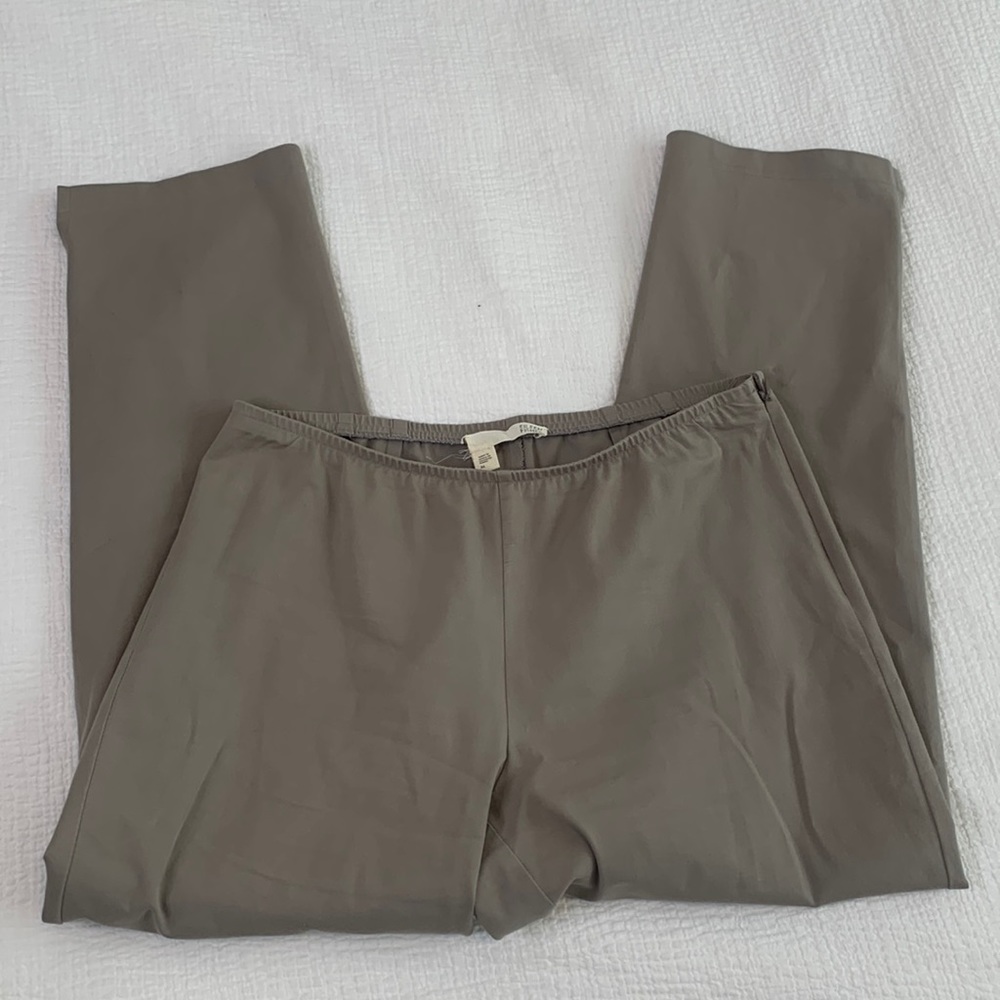 EILEEN FISHER Women’s Brown Taupe Elastic Waist Casual Pants Medium